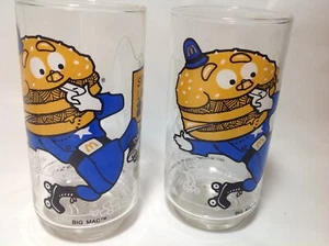 2 Vintage McDonalds 1977 Collector's Series "Big Mac" Policeman Drinking Glass - Picture 1 of 1