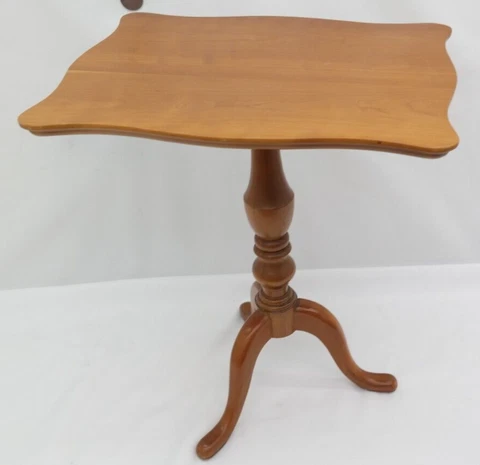 Vintage Wood Tilt Top End Table Side Table 19" TF Cover