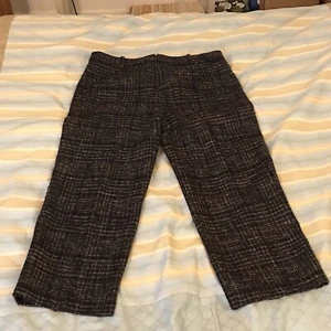 Women's Jigsaw branded trousers Size 16 V Good Condition Black/Brown Plaid/Check - Picture 1 of 9