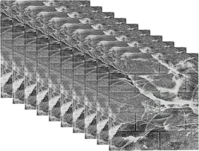 KUAHOME 10 Pc 3D Tile Marble Brick Wall Sticker Self adhesive Foam Panel Wallpaper 38*35