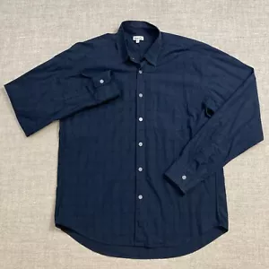Steven Alan Mens Long Sleeve Button Down Plaid Shirt in Blue Size Large - Picture 1 of 10