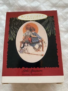 Hallmark Keepsake Norman Rockwell “Little Spooners” 1996 Ornament - Picture 1 of 2
