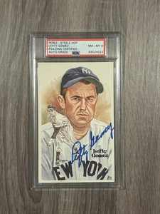 Left Gomez Perez Steele Autographed HOF Postcard PSA/DNA Auto Grade NM-MT 8 - Picture 1 of 2
