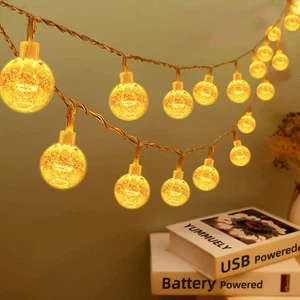 Fairy Lights Battery Operated 10FT 20 LED Globe String Lights Indoor Outdoor Wat - Picture 1 of 12