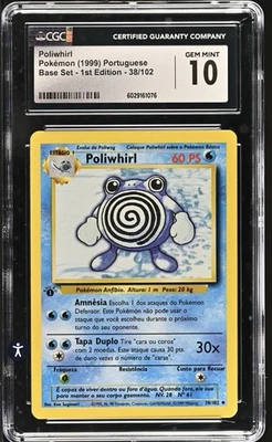 1999 Base Set Pokemon Poliwhirl CGC 10 38/102  Portuguese 1st Edition Gem Mint - Image 1 of 2