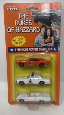 1997 ERTL The Dukes of Hazzard Die Cast 3 Vehicle Action Chase Set General Lee - Image 1 of 2
