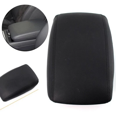 Front Center Console Lid Armrest Case Leather Cover Fit Audi Q5 2008-2016 Black Foto 1 de 4