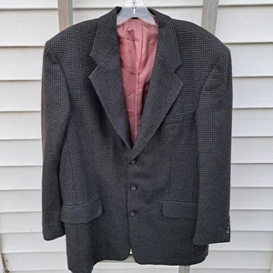 Chaqueta Blazer Vintage Gianfranco Ruffini 100% Lana de Cordero Gris Carbón 40R Carrera - Imagen 1 de 11