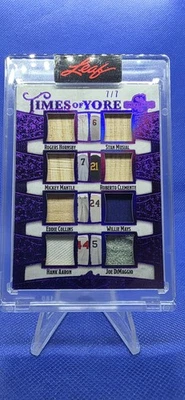 Hoja espectacular 2025 Aaron Mantle Clemente DiMaggio Mays juego reliquia usada # 7/7 Foto 1 de 4