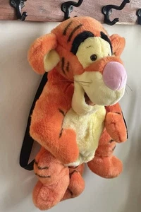 Vintage Disney Winnie Puuh Tigger Plüsch Reißverschluss Rucksack mit verstellbaren Riemen EUC - Bild 1 von 12
