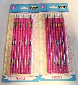 Peeps Bleistifte - 2 Packungen mit 8 (16 insgesamt) - Neu in Verpackung - Party Gastgeschenke - Bild 1 von 3