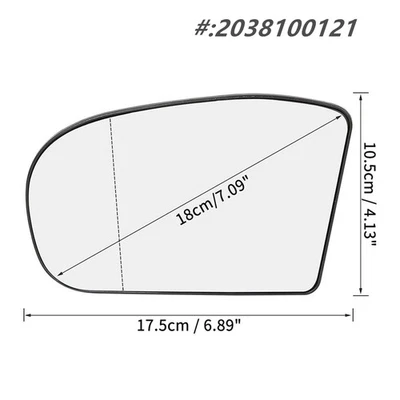 1x Espejo Cristal Lado Izquierdo Mercedes-Benz E500 E320 E350 E 55 AMG 2038100121 Foto 1 de 4