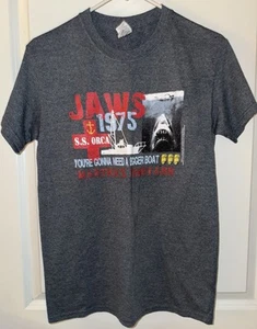JAWS 1975 Martha’s Vineyard Youth Tshirt Sz  Small. “Need A Bigger Boat.”Gray. - Picture 1 of 8