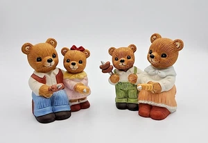 HOMCO Hogar Interior Fogata Familia Oso Figuras #1446 JUEGO DE 2 - Imagen 1 de 17