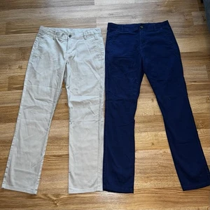 (Bundle of 2) IZOD Youth Boys Chino Pants Navy Blue and Khaki - Picture 1 of 3
