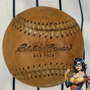 Eddie Bauer Baseballball hellbraun Leder Souvenir - Bild 1 von 7