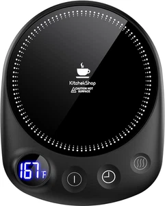 Calentador de tazas apagado automatico 4 temp 1 a 12h timer negro para cafe - Picture 1 of 12