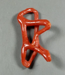 Natural color Wild Shape Italian Mediterranean Coral larger Designer knot - Picture 1 of 7
