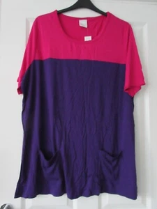 Purple and pink tunic top with pockets size 26 Being Casual - Picture 1 of 6