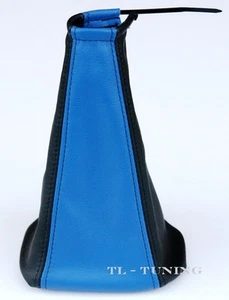 Schaltsack Schaltmanschette FORD GALAXY MK1 Bj.95-00 Echt Leder Blau - Schwarz - Bild 1 von 1