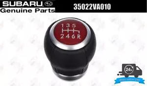 Perilla de cambio de marchas de cuero cosido rojo genuino Subaru WRX STI 35022VA010 OEM - Imagen 1 de 14