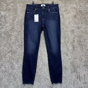 Paige Verdugo Ankle Jeans Damen 28 Stretch Distressed Raw Hem Dark Wash Denim - Bild 1 von 13