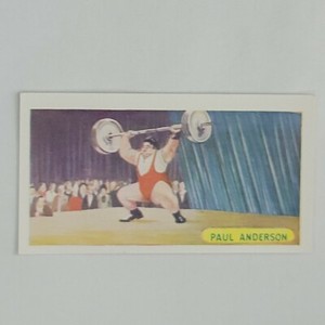 1957 Junior Service Famous Sports Records Black Back #22 Paul Anderson