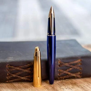 Waterman Edson Sapphire Fountain Pen - Preowned - Picture 1 of 6