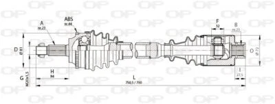 CARDAN AVANT DROIT RENAULT MEGANE SCéNIC 1.6 E,2.0 I,MEGANE I 1.9 D ECO,1.4 ECO - Photo 1/2