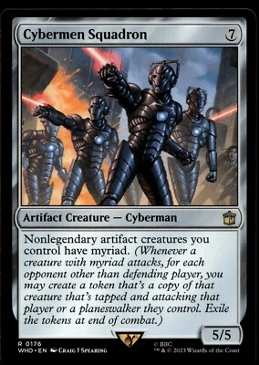 Cybermen Squadron 176 MTG Dr Who Magic Gathering NM X1 - Image 1 of 3