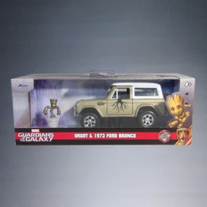 JADA MARVEL GUARDIANS OF THE GALAXY GROOT&1973 FORD BRONCO DIE CAST VEHICLE SET - Picture 1 of 4