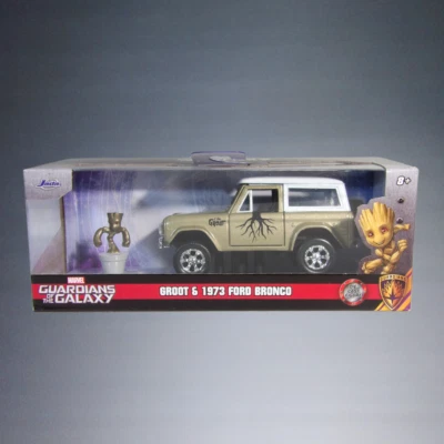 JADA MARVEL GUARDIANS OF THE GALAXY GROOT&1973 FORD BRONCO DIE CAST VEHICLE SET - Image 1 of 4