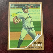 2011 Topps Heritage Minor League DIMASTER DELGADO GREEN PARALLEL Serial #613/620