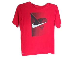 Nike Tee Swoosh Dri Fit Unisex SZ XL Teen Short Sleeve Red - Picture 1 of 8