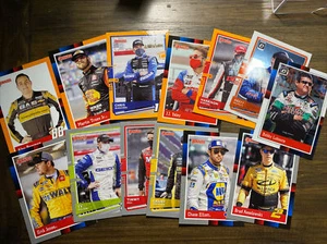 2021 Donruss NASCAR Card Lot Keselowski Elliot Truex Labonte Orange Holo Grey - Picture 1 of 4
