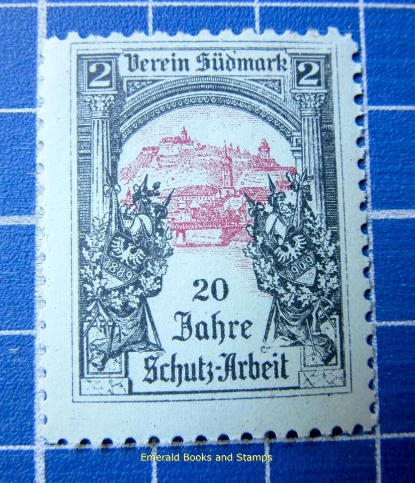 Cinderella Stamps - AUSTRIA 1909 - Verein Südmark - German Nationalists- 9516 - Image 1 of 1