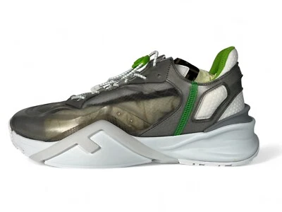 $930 Zapatillas Fendi Flow Gris Goma Talla US 13, Hechas en Italia Foto 1 de 4