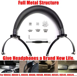 Lambskin Metal Headband For Sennheiser HD650 HD660 S HD600 HD6XX HD58X HD580 565 - Picture 1 of 11