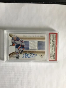 2015/16 Ultimate Rookies Connor Mcdavid Auto Jersey /99 PSA 9 AUTOGRAPH 10 - Picture 1 of 7