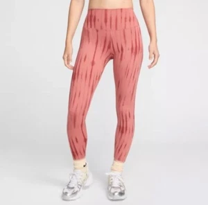 Nike One Dri-FIT High-Waisted 7/8 Training Leggings Pink FZ7272-634 Women's NWT - Picture 1 of 7