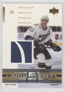 2001-02 Upper Deck Honor Roll Grade A Jerseys Gold /50 Peter Bondra #J-PB