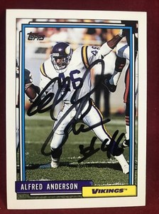 Alfred Anderson -Baylor Bears- Minnesota Vikings Autographed Card