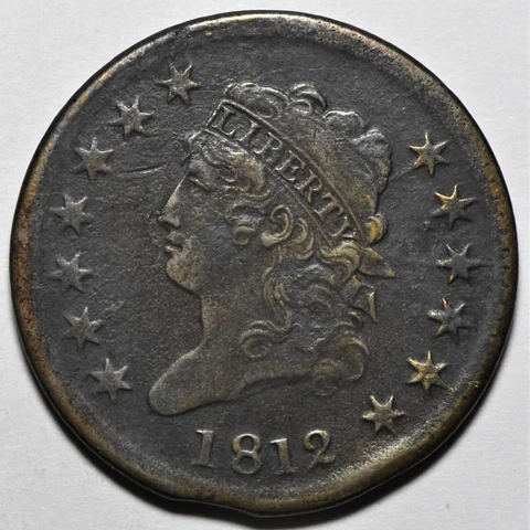1812 classic head large cent with good color and bold details Cover