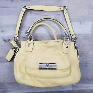 Coach Kristin Schultertasche weiches Leder gelb Handtasche Geldbeutel wandelbar - Bild 1 von 12