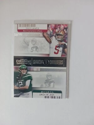 2021 Panini Contenders  Round Numbers #RN-TLA Trey Lance  Zach Wilson (RC) - Image 1 of 2