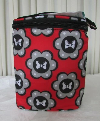 Disney Minnie Mouse Aislado Doble Portabiberones Bolsa de Almuerzo Bebé Nuevo con Etiquetas Foto 1 de 4