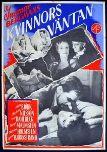 WAITING WOMEN 1952 Ingmar Bergman Anita Bjork SWEDISH POSTER - Picture 1 of 3