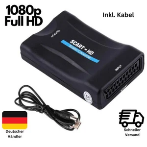 Scart zu auf HDMI Adapter Konverter Wandler AV Scaler Converter 1080P HD TV NEU - Bild 1 von 8