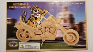 Harley Davidson I Motorrad Holzpuzzle Woodcraft Baukasten G-P019 NEU - Bild 1 von 5