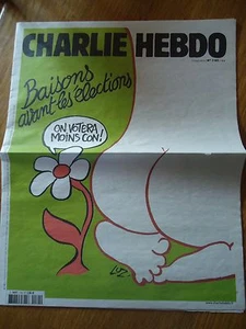 CHARLIE HEBDO N°1181 BAISONS ELECTIONS VOTE LUZ RISS WILLEM 11 mars 2015 - Picture 1 of 1
